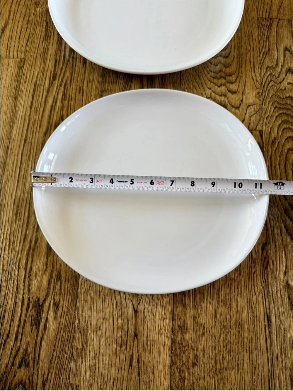 set Of 4 (four) Better Homes And Gardens Monroe Set White Oval Dinner Plates